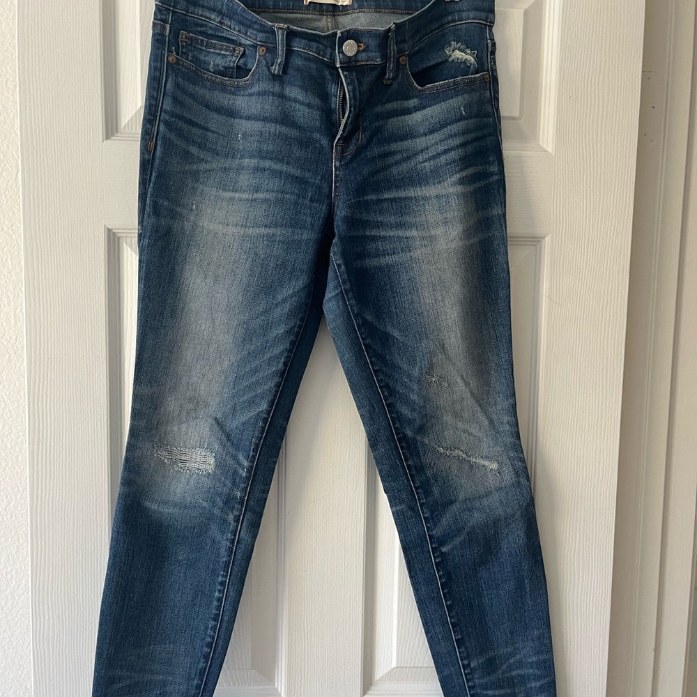 Madewell Blue Ankle Cropped Jeans with Vintage Look